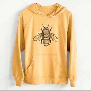 Yellow Hoodie with Bee Graphic